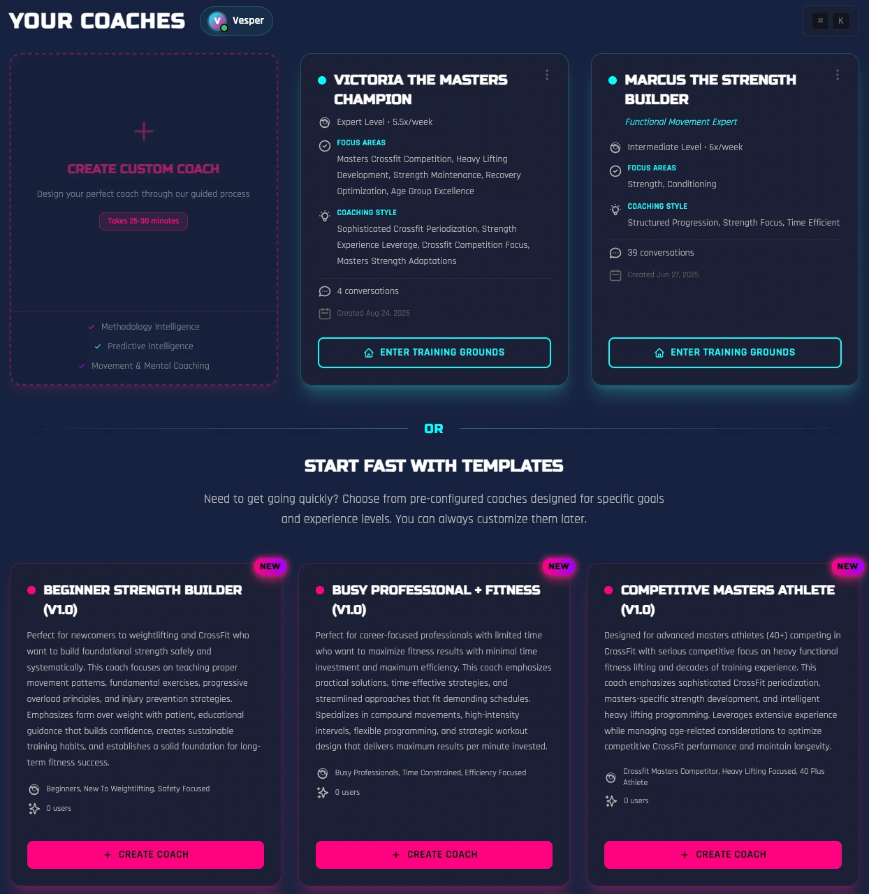 NeonPanda - Create Your Perfect Virtual Coach